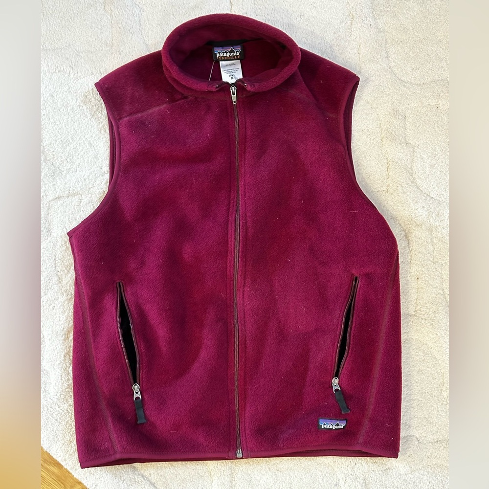 Patagonia Red Fleece Vest for Layering